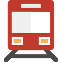 travelling, street, rails, transport, travel, transportation, train Firebrick icon