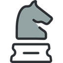 chess, sports, miscellaneous, horse, Game, piece, strategy, knight Black icon