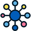 networking, network, scheme, Connection, Communications, Business, Circles Black icon