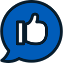 Communications, Hands And Gestures, networking, Chat, Hand, thumb up, Like, speech bubble, social media DarkCyan icon