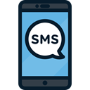 sms, cellphone, mobile phone, electronics, smartphone, technology, Communications, phone, telephone Black icon