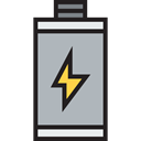 Battery Level, battery status, electronics, Battery, full battery, technology Silver icon