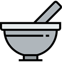 Pestle, health, medical, medicine, chemical, Mortar, Healthcare And Medical, Grinding, education Silver icon