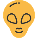 space, Avatar, extraterrestrial, user, galaxy, Alien SandyBrown icon