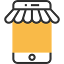 cellphone, Commerce And Shopping, technology, online shop, mobile phone, smartphone SandyBrown icon