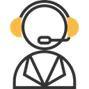 Telemarketer, Professions And Jobs, user, support, Headphones, customer service, Call, technology, Avatar, people, Microphone Black icon