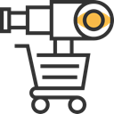 marketing, seo, shopping cart, Commerce And Shopping, commerce, telescope DarkSlateGray icon