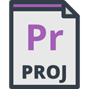 Pr, Files And Folders, File Extension, file format, video Lavender icon