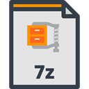 Files And Folders, file format, 7z, Extension Gainsboro icon