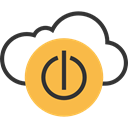 Energy, power button, networking, Computing Cloud SandyBrown icon