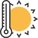 thermometer, Tools And Utensils, Fahrenheit, temperature, miscellaneous, Mercury, Celsius, Degrees SandyBrown icon
