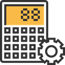 Technological, calculator, maths, Calculating, technology, education DarkSlateGray icon