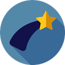 Astronomy, nature, universe, star, Shooting Star, weather SteelBlue icon