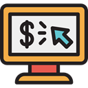 Commerce And Shopping, Computer, technology, screen, online shop, monitor, online store WhiteSmoke icon