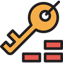 Passkey, Tools And Utensils, Key, Door Key, password, Access, security, pass Black icon