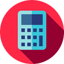 Technological, calculator, Calculating, Files And Folders, maths, technology Crimson icon