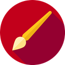 Brush, paint brush, Brushes, Artist, Files And Folders, Tools And Utensils, Edit Tools, Art, Painter, Painting Firebrick icon