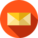 mail, Tools And Utensils, Message, web, Email, Note, envelope OrangeRed icon