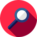 magnifying glass, search, zoom, Tools And Utensils, detective, Magnifier, Loupe Crimson icon