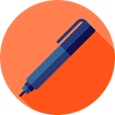 Office Material, Tools And Utensils, Pen, pencil, miscellaneous, writing, School Material Coral icon