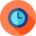 Clock, watch, tool, Tools And Utensils, time, square Coral icon
