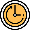 hour, Wait, counterclockwise, Tools And Utensils, Clock, Time Left, Time And Date SandyBrown icon