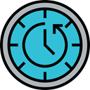 Time And Date, Clock, counterclockwise, hour, Time Left, Wait, Tools And Utensils MediumTurquoise icon
