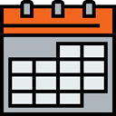 interface, Administration, Schedule, Calendars, time, Organization, Time And Date, date, Calendar Silver icon