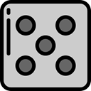 dice, Game, gambling, luck, dices, miscellaneous, Casino LightGray icon