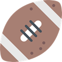 Sportive, Sports Ball, Rugby, sports, Rugby Ball, Sports And Competition, Rugby Game, Ball, American football RosyBrown icon