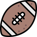 Ball, Sportive, Sports And Competition, Rugby Game, American football, Rugby Ball, Rugby, Sports Ball, sports RosyBrown icon