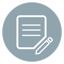 pencile, Edit, update, Note, Article, Circle, Pen DarkGray icon