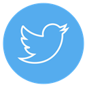 twitter, outline, social-media, Circle CornflowerBlue icon