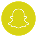 Snapchat, social-media, Circle, outline Gold icon