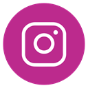 Circle, social-media, Instagram, outline MediumVioletRed icon