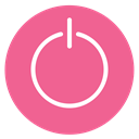 style, Circle, on, turn, off PaleVioletRed icon