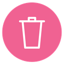 delete, style, Circle, Trash PaleVioletRed icon