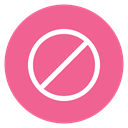 Block, Circle, style PaleVioletRed icon