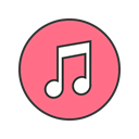 music, store, Apple, App, Service, Display, itunes LightCoral icon