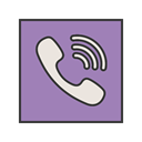 Logo, Viber, Message, Call, media, Social, Contact MediumPurple icon