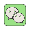 group, Wechat, Call, media, Social, Message, Contact LightGreen icon