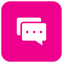Comment, Message, Chat, Chatboxes, Dialogue DeepPink icon