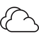 Clouds, weather, foggy, Cloudy Black icon