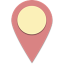 Find, Map, search, pin LightCoral icon