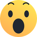 shock, reaction, Emoji, surprise, Emoticon, Amaze SandyBrown icon