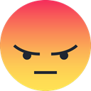Emoticon, Emoji, Angry, sad, reaction SandyBrown icon