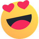 Emoji, reaction, valentine, Emoticon, Heart, Like, love SandyBrown icon