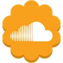 Soundcloud, Social, Flower, round, media, music Orange icon