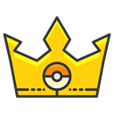 Game, crown, pokemon, play, Go Black icon