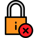secure, security, wrong, locked, padlock, Lock, Tools And Utensils Black icon